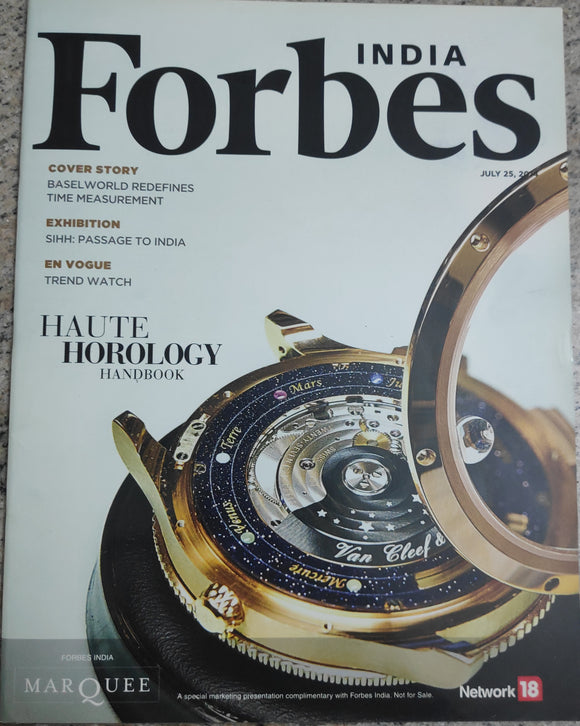 INDIA Forbes Haute horology 25 July 2014
