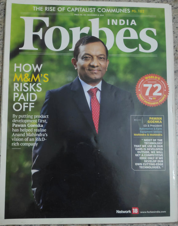 INDIA Forbes How M&M risks paid off 12 December 2014