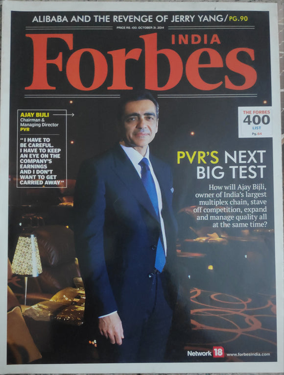 INDIA Forbes PVR's next big test 31 October 2014