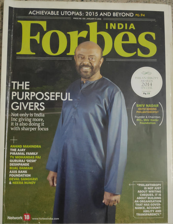 INDIA Forbes the purposeful givers January 25 2015