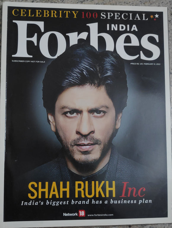 INDIA Forbes celebrity 100 special February 8 2013