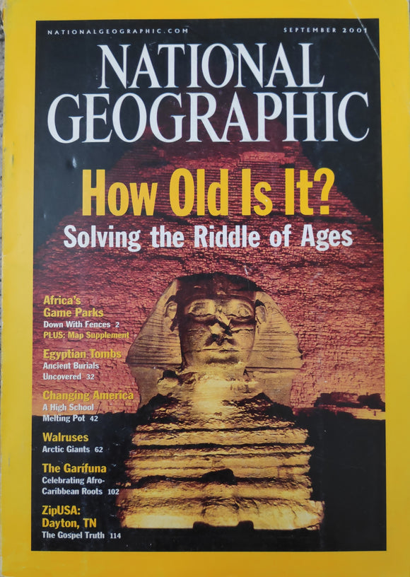 National Geography September 2001 how old is it?